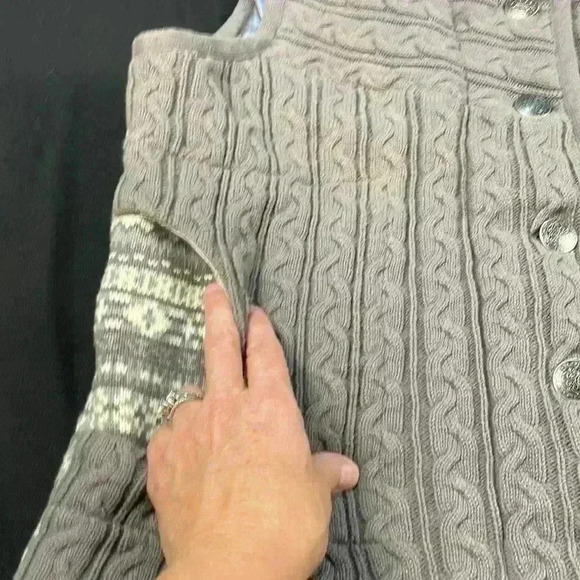 Bob Timley aka women’s sweater vest zipper and button closure pockets size XL - Picture 7 of 12